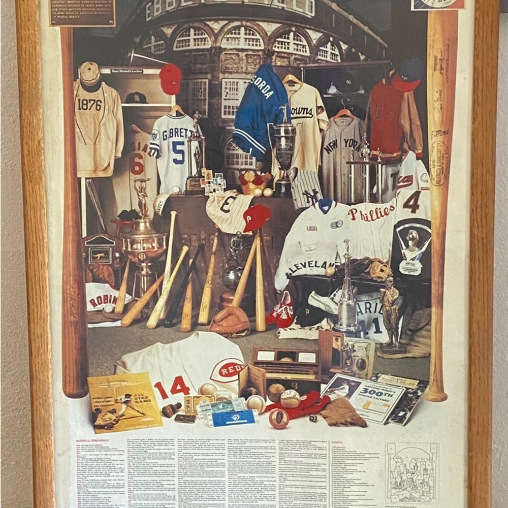 MAJOR LEAGUE BASEBALL THE PRIDE OF AMERICA HISTORICAL POSTER FRAMED